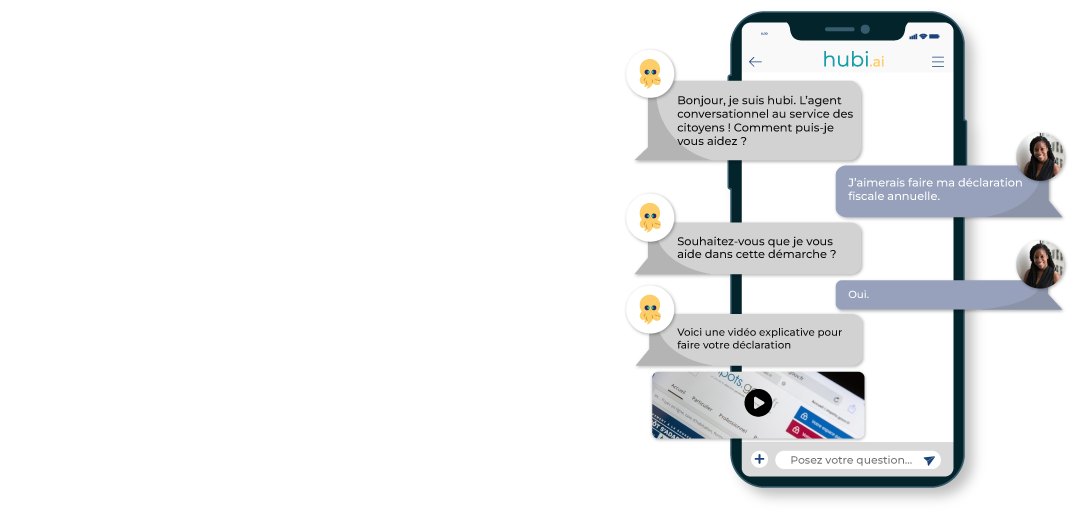 Un chatbot pour le secteur public Hubi.ai - déclaration fiscale