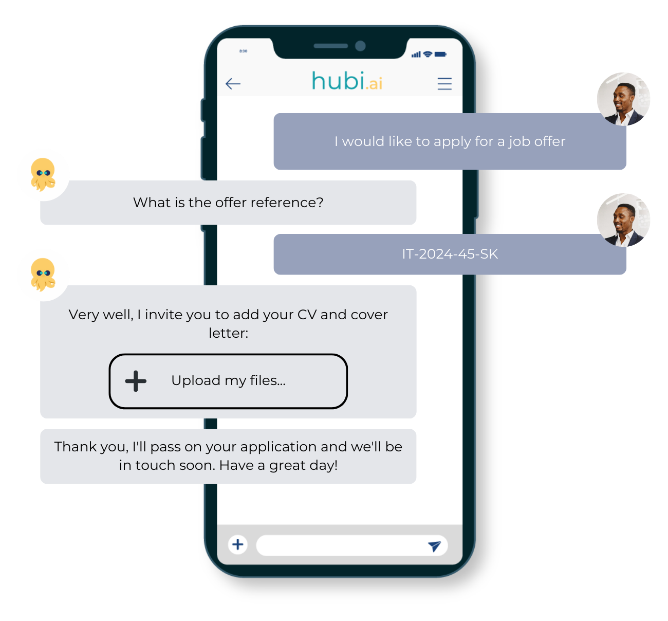 An expense claim entered by chatbot