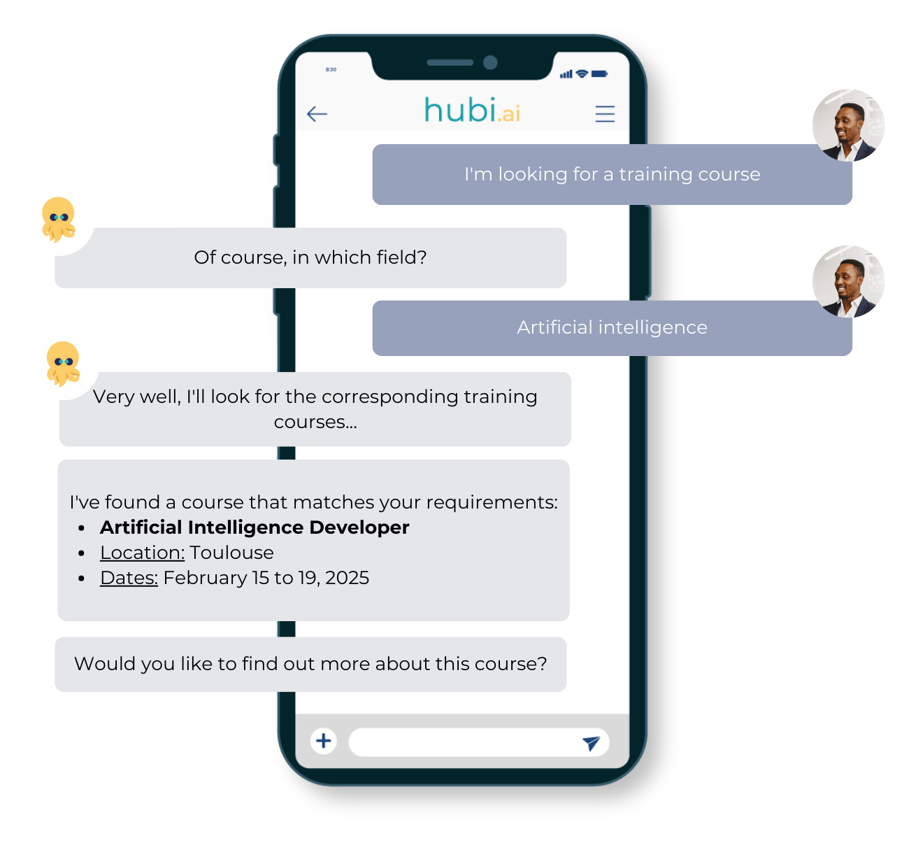 A chatbot-assisted training search