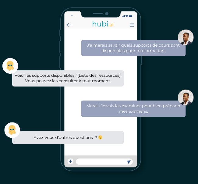 Une recherche de formation assistée par chatbot