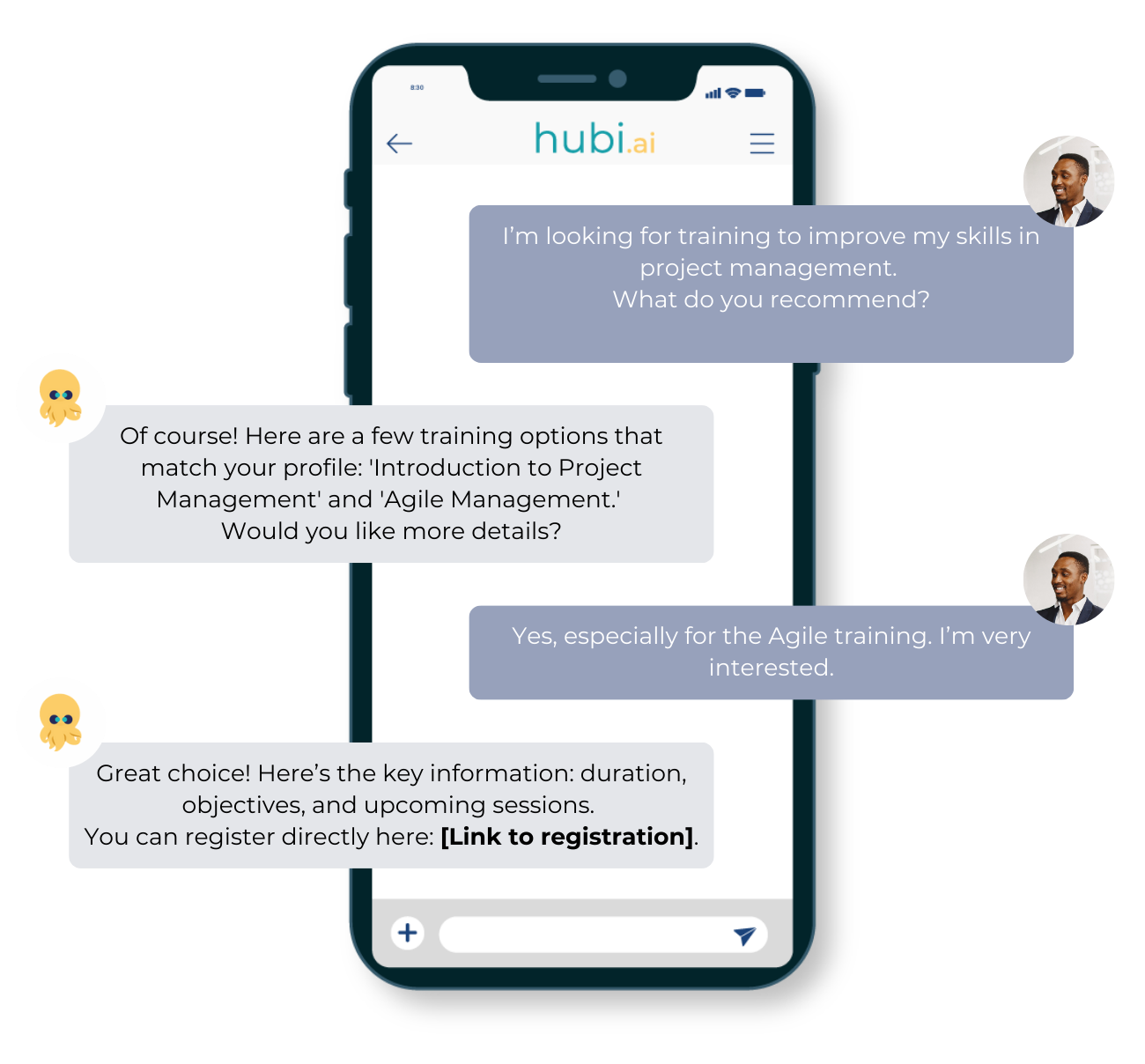 Un dépôt de candidature assisté par chatbot