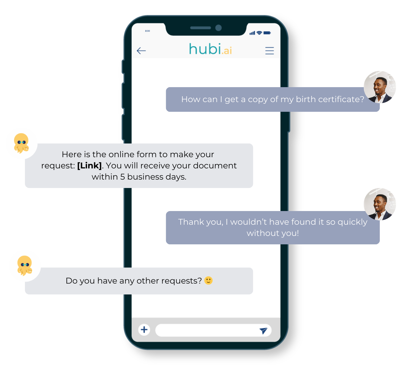 Une demande de congés assistée par chatbot