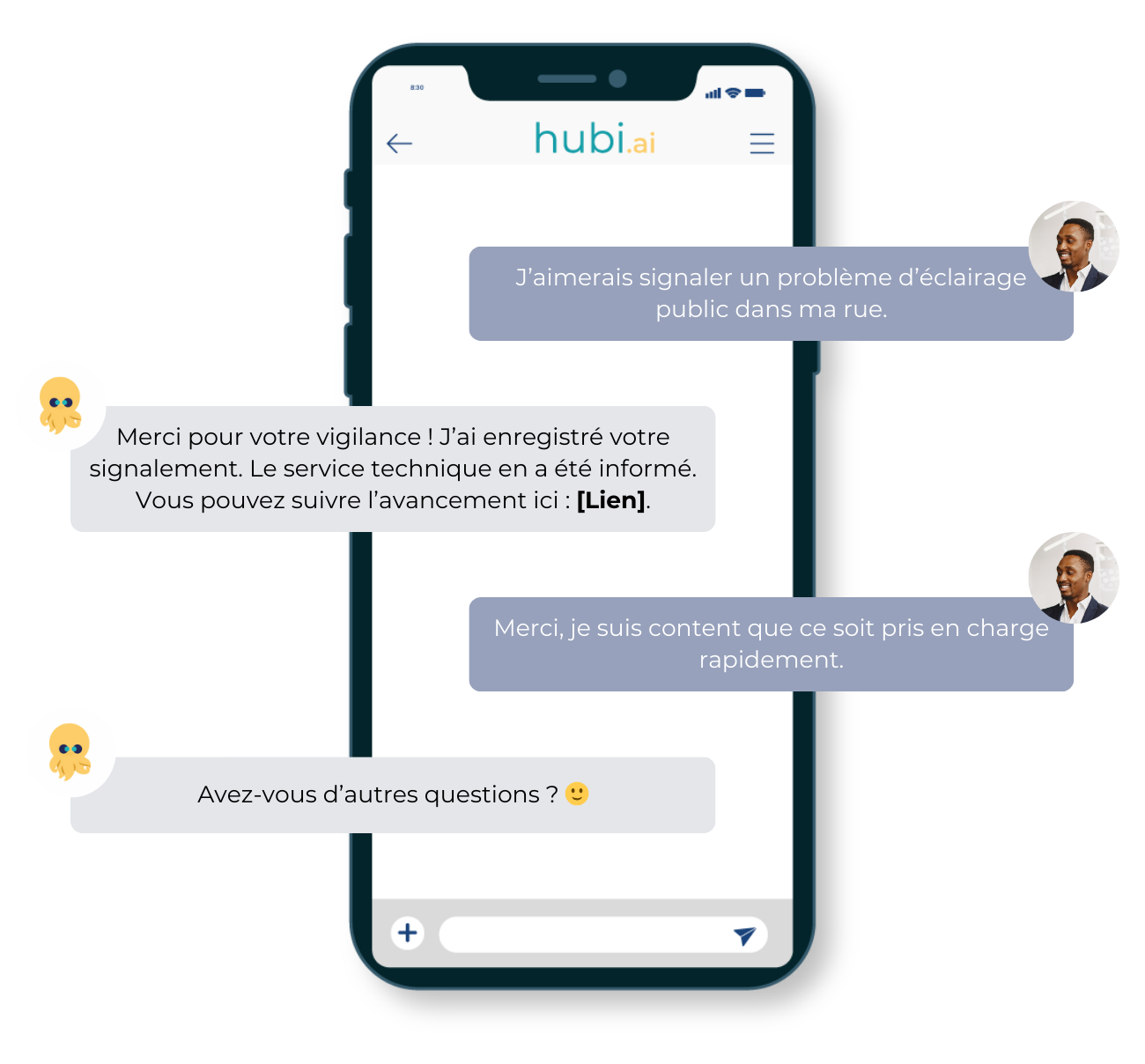 Un dépôt de candidature assisté par chatbot